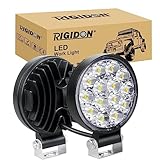 RIGIDON 2 Pcs Auto rund scheinwerfer, 3.2 Zoll mini 42W Spot Strahler offroad beleuchtung für SUV ATV Traktor LKW 4x4, 6000K Weiß led nebelscheinwerfer, led arbeitsscheinwerfer, led arbeitslicht