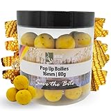 Zite Fishing Pop-Up Boilies 16mm für Karpfen-Angeln - Optimale Auftriebseigenschaften & Hochfängige Aromen - Amino Karpfen-Köder für alle Pop-Up Montagen geeignet - 80g in Dose (Süßer Mais)