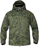 Memoryee Herren Wasserdichte Softshelljacken Fleece Futter Warme Militärische Outdoor Winddicht Übergangsjacke mit Kapuze/Camouflage green(new)/S