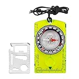 Thgtao Kompass Leuchtendes, Kompass Outdoor mit Überleben im Freien Werkzeug, Wandern Wasserdicht Kompass Kinder zum Lesen von Karten Navigation Perfekt für Camping Wandern und Outdoor-Aktivitäten
