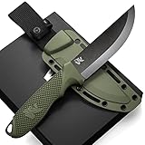 Wolfgangs W-SCANDI Angelmesser mit feststehende Klinge - Inkl. Scheide - Ideales Outdoor-Messer aus einem Stück 440C Stahl gefertigt - Premium Survival Messer - Perfektes Bushcraft Messer Outdoor