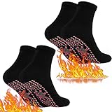 HASAIKA® 2 Paar Selbstheizende Socken, Turmalinsocken, Winter Heizsocken, Beheizbare socken,Winter Warme Fußsocken für Damen Herren Outdoor Skifahren Wandern Camping Laufen