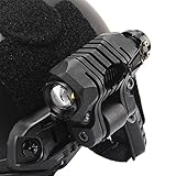 Taktisches Taschenlampen-Set, Verstellbares Helmvisier, mit Airsoft-Helm und Helmüberzug, für Paintball BBS Gun Shooting Game Halloween Cosplay Party,Flashlight b