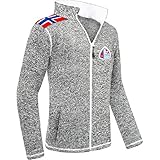 Nebulus Herren Fleecejacke NORSKY, warme Fleece Jacke, mit langem Full-Zip Reißverschluss, Antra meliert - L