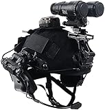 Outdoor CS Spiel Taktischer Helm, Militär-Stil Fast Schutz Helm Set Mit Airsoft Maske, Paintball Brille Taktischer Headset,Teleskop-Modell Army Militärstil Cs Spiel Set
