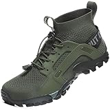 VTASQ Herren Damen Wanderschuhe Anti-Rutsch Wanderstiefel Trekkingschuhe Leicht Atmungsaktiv Outdoorschuhe Männer Sportschuhe Kletterschuhe Trail Running Traillaufschuhe Unisex Grün 40 EU