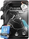 Ellicit Nasenpflaster Schwarz, 30er Pack Premium Nasenstrips, gegen Schnarchen, Extra Halt für Sport & bessere Schlafqualität, besser Atmen bei verstopfter Nase, Nasal Strips (Performance)
