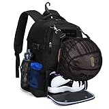 DSLEAF Basketball-Rucksack für Kinder, Basketballtasche mit separatem belüftetem Schuhfach für Basketball, Fußball, Volleyball und Fußball