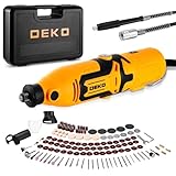 Multifunktionswerkzeug Rotationswerkzeug Gravur Gerät Mini Schleifer: DEKOPRO 170W 127 Zubehör Set Variable Drehzahl 8000-35000RPM - Multifunktionswerkzeuge für Schneiden,Bohren,Polieren,Reinigen,Gelb
