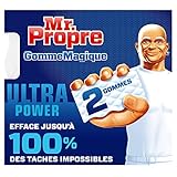 Mr. Propre Ultra Power Magischer Radiergummi, 2 Stück, entfernt hartnäckige Flecken von Bleistift, Küchenfett und Felgenschmutz, für das ganze Haus, Reinigung nur mit Wasser