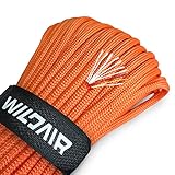 WILDAIR Paracord Survival Paracord Überlebensseile Parachute Fire Cord Survival Ropes 4-in-1 Military Typ III mit integrierter Angelschnur Fire-Starter Tinder
