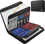 JUNDUN Fächermappe - Dokumentenmappe a4 mit mehreren Fächern - Feuerfest Dokumententasche mit Reißverschluss und Etiketten - für A4-Dateien und mehr (13 Fächern, Schwarz)