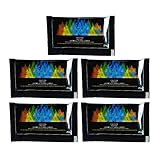TOPINCN 5 Stück Feuer-Farbwechsel-Pakete, Buntes Flammenpulver, Pigmentierter Farbstoff, Farbig für Outdoor-Camping-Party-Feuerstarter