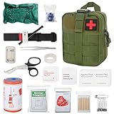 DAJASD Erste Hilfe Set Outdoor, 46PCS Taktische Erste Hilfe Tasche, Reiseapotheke Tasche, Medizinische Tasche, First Aid Kit Military für Outdoor Zuhause Auto Outdoor-Camping Abenteuer(Armeegrün)