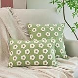 ACUSHLA Daisy-Kissenbezug, 2er-Pack, Boho-Modern-Dekorative Blumen-Kissenbezüge für Bauernhaus-Heimdekoration, Sofa, Couch, Wohnzimmer, Schlafzimmer, Terrassenmöbel, 45x45 & 30x50 (Frisches Grün)