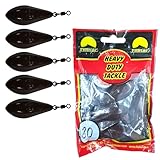 PRO FILSTAR Grundblei Long Cast 5x80g - Wirbel Blei Angeln - Angel Bleie Set - Grundangeln - Birnenblei Angeln - Blei Gewicht - Angelblei - Fishing Weights - Bleigewichte – Tropfenblei – Karpfenblei