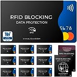 TÜV geprüfte RFID Blocker NFC Schutzhüllen (12 Stück) für Kreditkarte, EC Karte, Bank Karte, Personalausweis & Reisepass - Kreditkarten Hülle mit Schutz gegen Funk Datenklau - Kartenhülle Schutzhülle