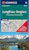 KOMPASS Wanderkarte 84 Jungfrau-Region, Thunersee, Brienzersee 1:40.000: Wander- und Fahrradkarte in einem - inklusive Offline-Verwendung in der ... Radwege. Skitouren. Langlaufen. Reiten.