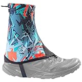 likloks Gamaschen für Wandern, Trailrunning & Outdoor-Abenteuer – Leicht, Atmungsaktiv & Verstellbar – Schützt vor Staub, Schnee & Schmutz, Rot - M