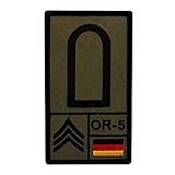 Café Viereck ® Stabsunteroffizier Bundeswehr Rank Patch mit Dienstgrad - Gestickt mit Klett – 9,8 cm x 5,6 cm