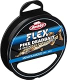 Berkley Flex SS monofile Hecht Deadbait Angelschnüre - Stark,wenig Drall, leicht zu knoten - Perfekt für den Angel-Anfänger!, grau