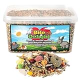 Bite & Delight Universal Nagetierfutter - Futter für Rennmäuse, Hausmäuse, Wüstenrennmäuse, Ratten, Dohlen und Andere - Getreide Natürlich - ohne Zuckerzusatz - ohne künstliche Zusätze - 2500 ml