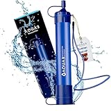 AQUAB® Wasserfilter Outdoor Survival Militär Camping für 4500L Trinkwasser | entfernt 99,99% aller Bakterien und filtert Viren, Partikel und Schwermetalle | Notfall- & Survival-Ausrüstung