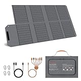 MHPOWOS 80W Tragbares Solarpanel, 19V Faltbares Solarladegerät mit USB C, USB A und DC Ausgängen, IP65 wasserdicht, für tragbare Power Station, iPhone, iPad, Camping, Wandern, Outdoor Reisen
