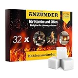 Blumixx Anzündwürfel – Grillanzünder, Kaminanzünder und Kohleanzünder – Perfektes Grill Zubehör für Kamin und Grill, Anzünder Würfel, 32 Pakete = 1536 Würfel