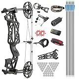 limaity Bogenschießen Compoundbogen Set 40-65lbs Doppelter Zweck Compound-Bogen Compound Bogen und Pfeil mit Stahlkugel Kit Rechts- und Linkshänder Bogen für Outdoor-Jagd Ziel Übung (Typ 2)