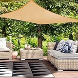 HAIKUS Sonnensegel Wasserdicht Rechteckig 2x3m Sonnenschutz Wasserabweisend Premium PES Polyester mit UV Schutz für Balkon Garten Terrasse Sand