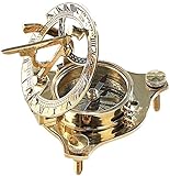 St. Leonhard Sonnenuhr Armbanduhr: Messing-Sonnenuhr Traveller mit Kompass (Taschen Sonnenuhr mit Kompass, Taschensonnenuhr, Armbanduhren)