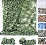 MIKKUPPA Tarnnetz Camouflage Netz – 150D Oxford-Gewebe, 1.5×2m/ 3×3m/ 3×4m/ 3×6m/ 4×6m – für Jagd, Camping, Outdoor, Militär, Sichtschutz & Deko
