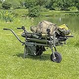 Atlas Carp Fishing Barrow Trolley - Angelkarre für den Transport von Angelgeräten | Angelwagen auf Rädern Heavy Duty | Zusammenklappbarer Wagen mit Rädern