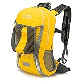 LOCAL LION Fahrradrucksack Wanderrucksack 18L mit Regenschutz für Damen Herren Rucksack mit Rückenbelüftung wasserdicht zum Radfahren Sport Schule Wandern Alltagsleben Camping