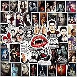 50 Stück The Vampire Aufkleber, Classic TV Movie Show Stickers, Popular Graffiti Wasserdichte Aufkleber für Auto Laptop Skateboard Fahrrad, Geeignet für Erwachsene Teens