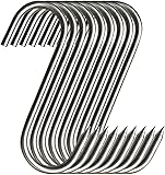 Fleischhaken aus Edelstahl, S-förmiger Wandhaken, zum Heiß- und Kalträuchern, für Hähnchen, Jagd, Rippenräuchern (15 cm, 20er-Pack)