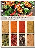 Wildschweincurry – 8 Gewürze für Wildschwein mit Currysauce (46g) – in einem schönen Holzkästchen – mit Rezept und Einkaufsliste – Geschenkidee für Männer und Feinschmecker – von Feuer & Glas