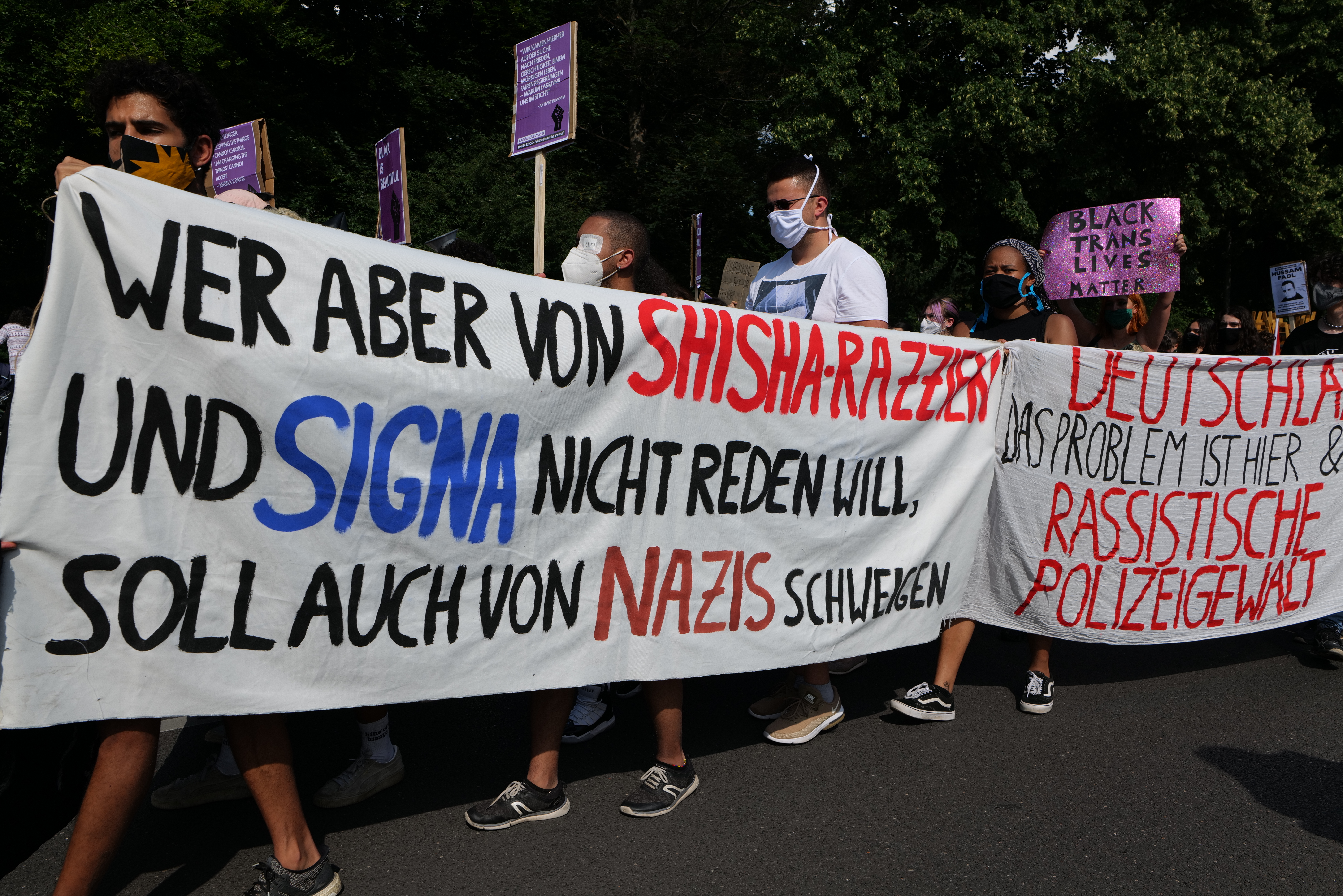 Migrantifa demonstration Berlin 2020 07 18 16