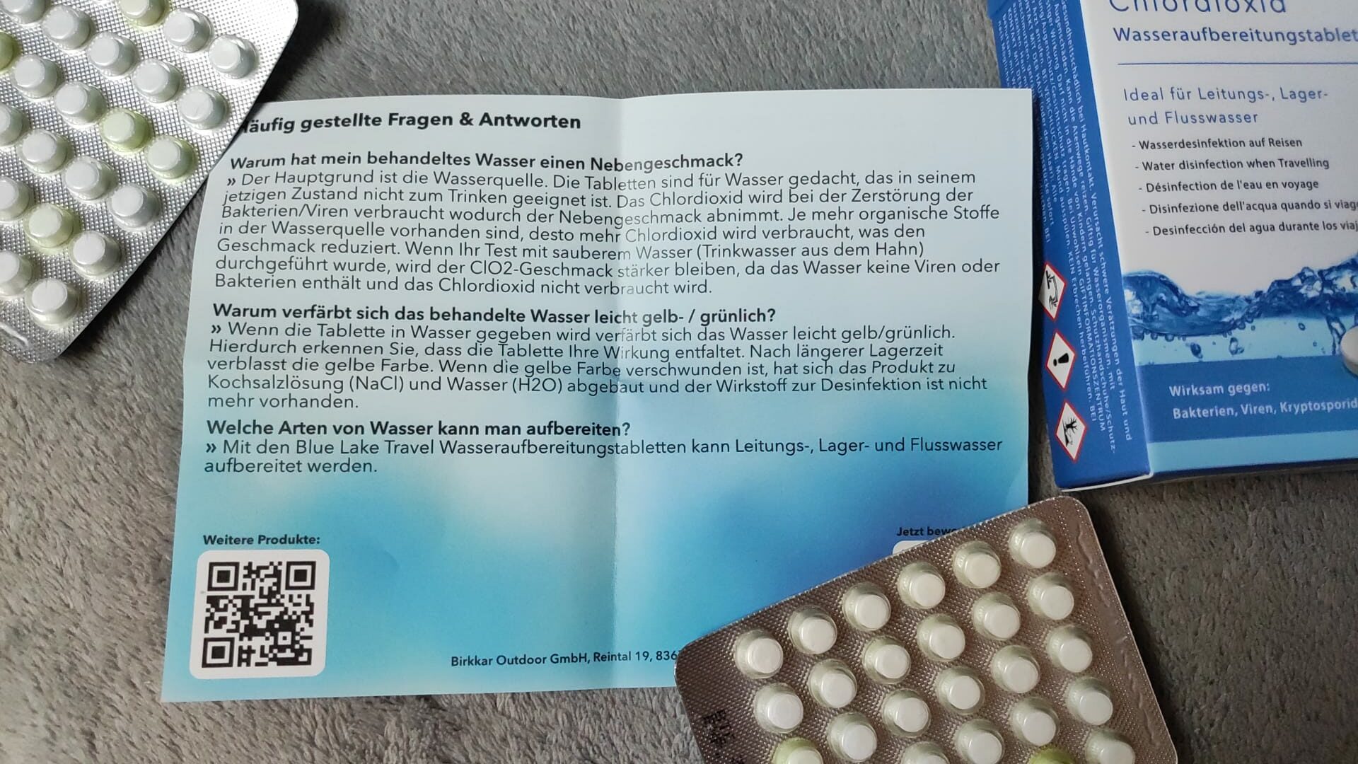 Testbericht zu Chlordioxid Tabletten von Blue Lake Travel